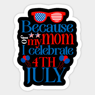 4th of July Independence Day top. Cute military 4th of July girls, boys Sticker